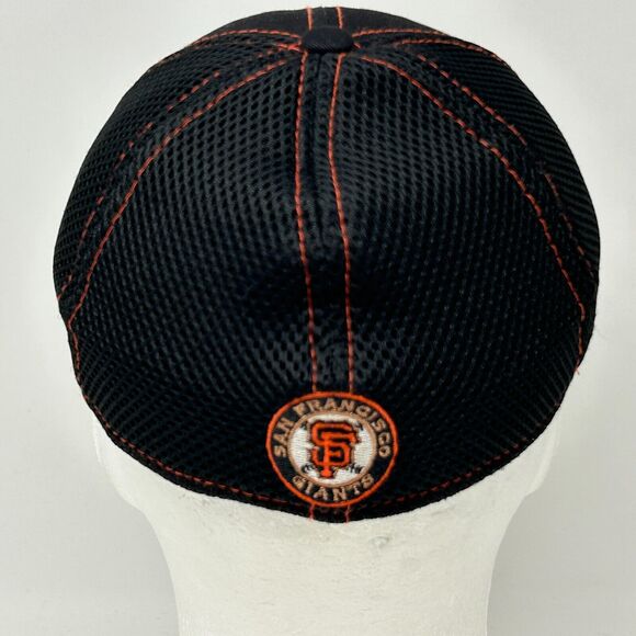 San Francisco SF Giants Child Youth Hat Baseball Cap New Era Black Flex Fitted - Picture 3 of 10
